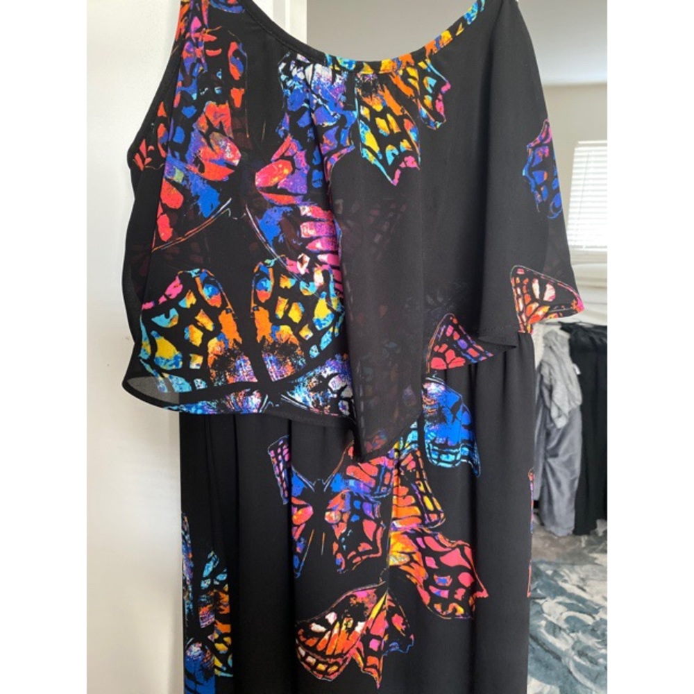Multi Color Butterfly Maxi Dress - Picture 2 of 4